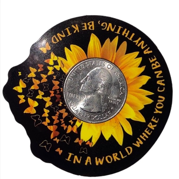 SUNFLOWER lovers sticker for water bottles laptops cards crafts cp case BE BRAVE - Picture 6 of 14